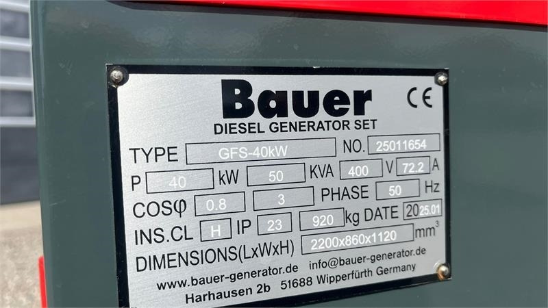 Bauer GFS-40 ATS, 40 kW/50 kVA - 발전기 세트 : 사진 3 Bauer GFS-40 ATS, 40 kW/50 kVA - 발전기 세트 : 사진 3