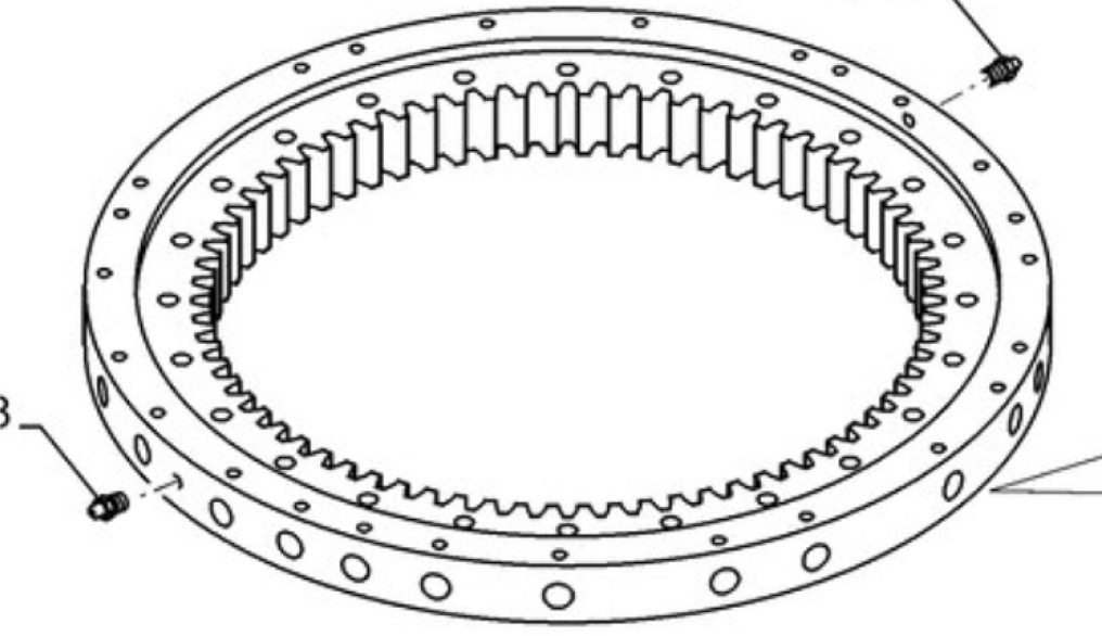 Case KAB10010 - KAB0731 - 선회 링 건설기계 용 : 사진 1 Case KAB10010 - KAB0731 - 선회 링 건설기계 용 : 사진 1