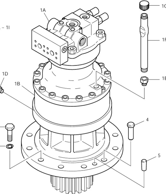 Doosan 401-00036H - 401-00036G - 스윙 모터 건설기계 용 : 사진 1 Doosan 401-00036H - 401-00036G - 스윙 모터 건설기계 용 : 사진 1