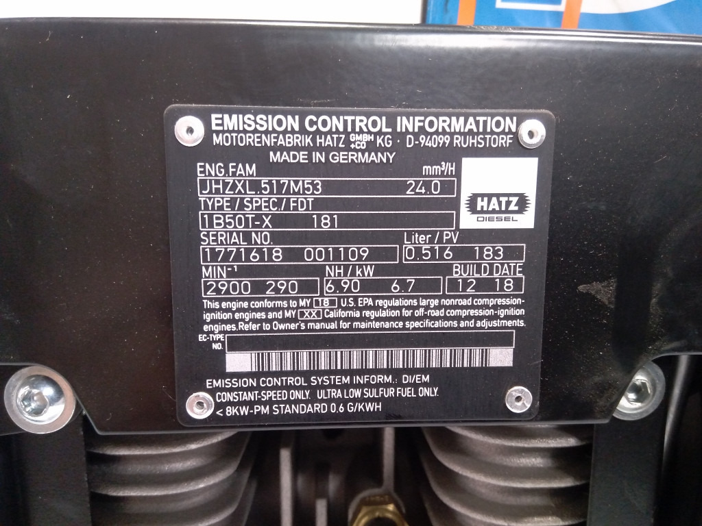 Hatz 1B50T-X - 1255628 - 엔진 건설기계 용 : 사진 4 Hatz 1B50T-X - 1255628 - 엔진 건설기계 용 : 사진 4