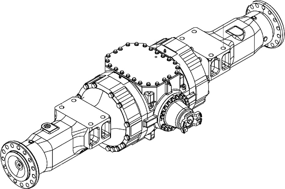 Hitachi 163f-00031 - 163F3-00031 - 뒷 차축 건설기계 용 : 사진 1 Hitachi 163f-00031 - 163F3-00031 - 뒷 차축 건설기계 용 : 사진 1