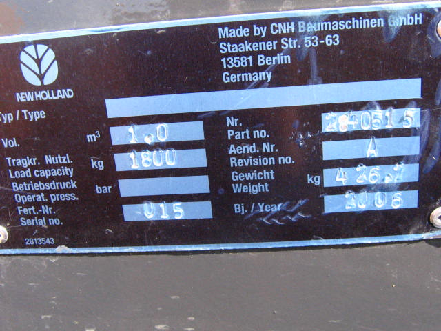 New Holland 2840515 - 로더 버킷 : 사진 1 New Holland 2840515 - 로더 버킷 : 사진 1