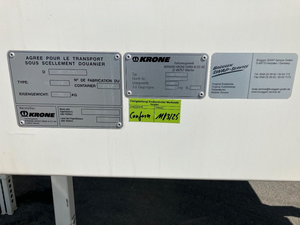 배송 컨테이너 Krone Wechselbrücke Koffer : 사진 7 배송 컨테이너 Krone Wechselbrücke Koffer : 사진 7