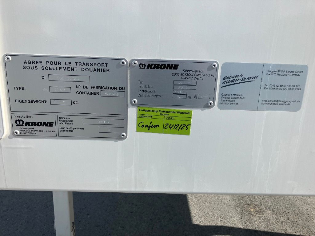 스왑 바디 - 박스 Krone Wechselbrücke Koffer : 사진 7 스왑 바디 - 박스 Krone Wechselbrücke Koffer : 사진 7