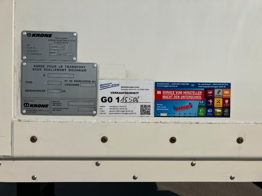 스왑 바디 - 박스 Krone Wechselbrücke Kühlaufbau : 사진 7