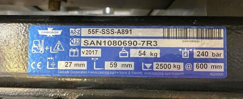 Cascade 55F-SSS-A891 - 보디 및 외관 자재 취급 장비 용 : 사진 4 Cascade 55F-SSS-A891 - 보디 및 외관 자재 취급 장비 용 : 사진 4