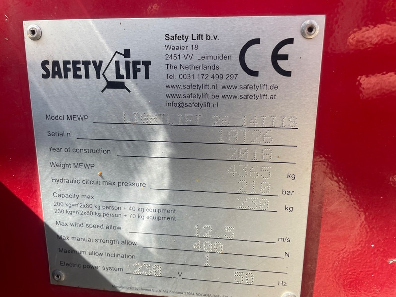 Hinowa Lightlift 26.14 III S - 관절 붐 : 사진 3 Hinowa Lightlift 26.14 III S - 관절 붐 : 사진 3