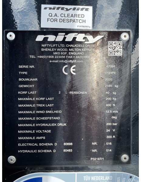 Niftylift 170 H P E - 트레일러 : 사진 3 Niftylift 170 H P E - 트레일러 : 사진 3