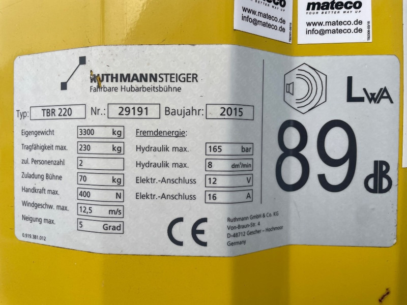 Ruthmann TBR 220 - 트럭 탑재 고가작업 플랫폼 : 사진 3 Ruthmann TBR 220 - 트럭 탑재 고가작업 플랫폼 : 사진 3
