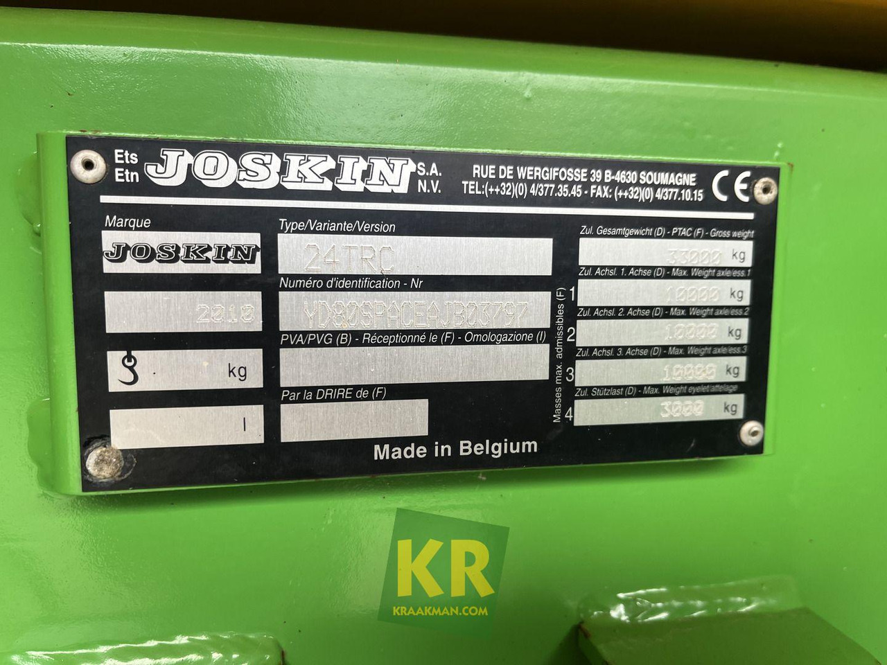 Joskin TP 8000/27 - 농장 티핑 트레일러/ 덤프 : 사진 4 Joskin TP 8000/27 - 농장 티핑 트레일러/ 덤프 : 사진 4