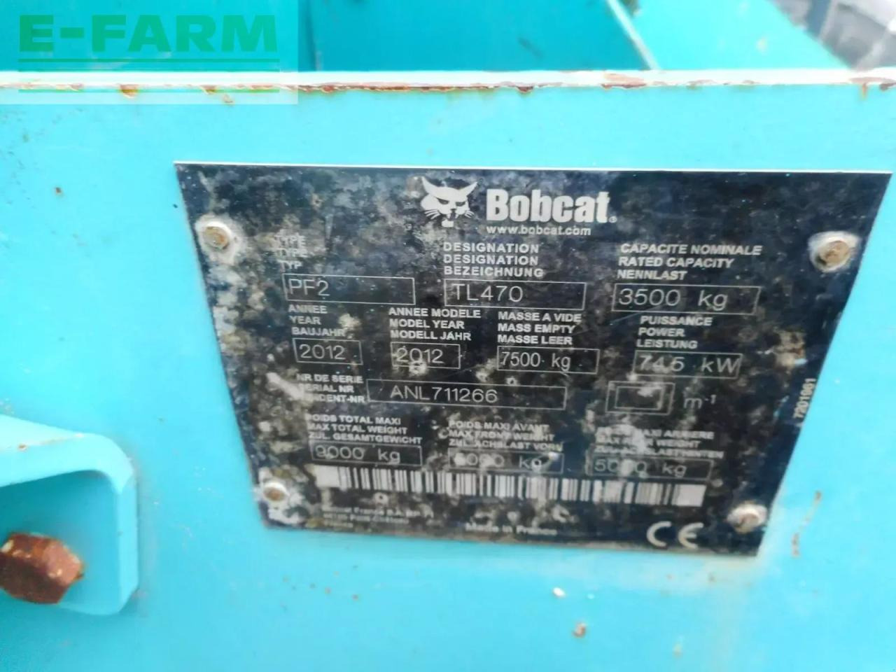 텔레스코픽 핸들러 Bobcat tl 470 : 사진 7