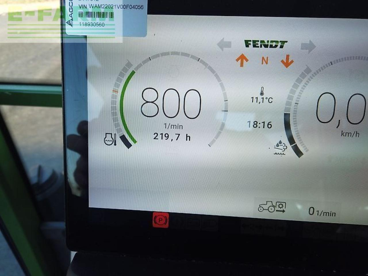 장궤형 트랙터 Fendt traktor 211 v vario gen3 V : 사진 17