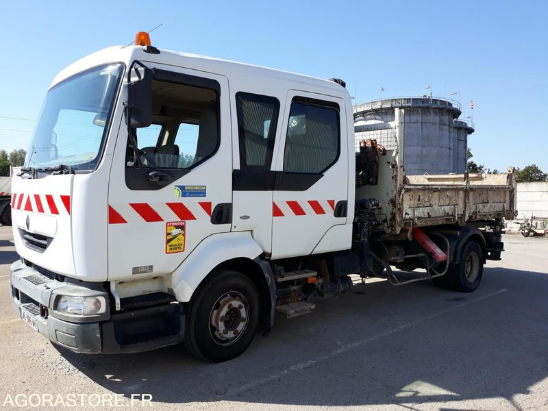 CAMION BI-BENNE + GRUE - PL RENAULT MILDIUM 180 DCI Db - 2003 / 263 610 KM - 트럭 : 사진 2 CAMION BI-BENNE + GRUE - PL RENAULT MILDIUM 180 DCI Db - 2003 / 263 610 KM - 트럭 : 사진 2