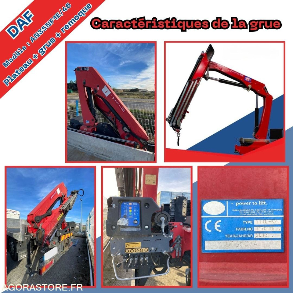Camion DAF plateau avec grue HMF + Remorque Lecitrail – Prêt à travailler ! - 트럭 : 사진 4 Camion DAF plateau avec grue HMF + Remorque Lecitrail – Prêt à travailler ! - 트럭 : 사진 4