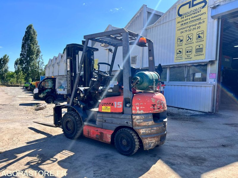 Chariot élévateur à gaz Toyota FG15 4,3m - 1,5T - Année 1994 - 10770 heures - LPG 지게차 : 사진 2 Chariot élévateur à gaz Toyota FG15 4,3m - 1,5T - Année 1994 - 10770 heures - LPG 지게차 : 사진 2