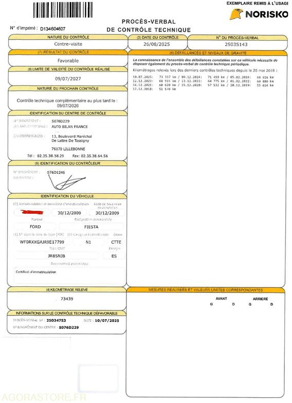 FORD FIESTA N°1 1.2 L– COULEUR BLANCHE - 차량 : 사진 4 FORD FIESTA N°1 1.2 L– COULEUR BLANCHE - 차량 : 사진 4