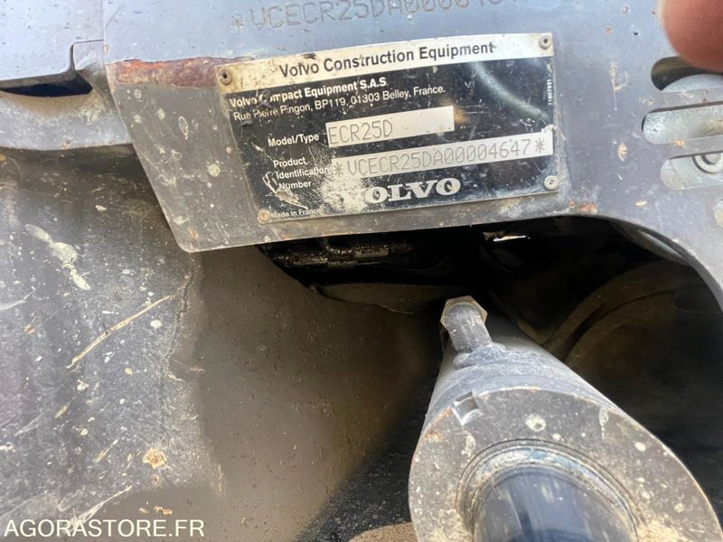MINI-PELLE VOLVO ECR25D 2016 4700 HEURES - 굴착기 : 사진 5 MINI-PELLE VOLVO ECR25D 2016 4700 HEURES - 굴착기 : 사진 5