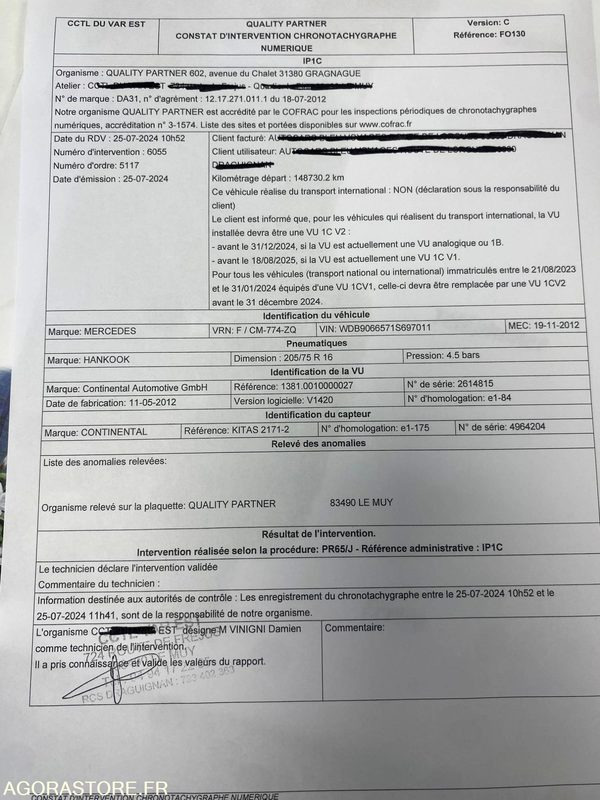 Mercedes sprinter 11/2012 162000 kms BVM 22+1 places climatisation ralentisseur - 소형 버스, 승합차 : 사진 5 Mercedes sprinter 11/2012 162000 kms BVM 22+1 places climatisation ralentisseur - 소형 버스, 승합차 : 사진 5