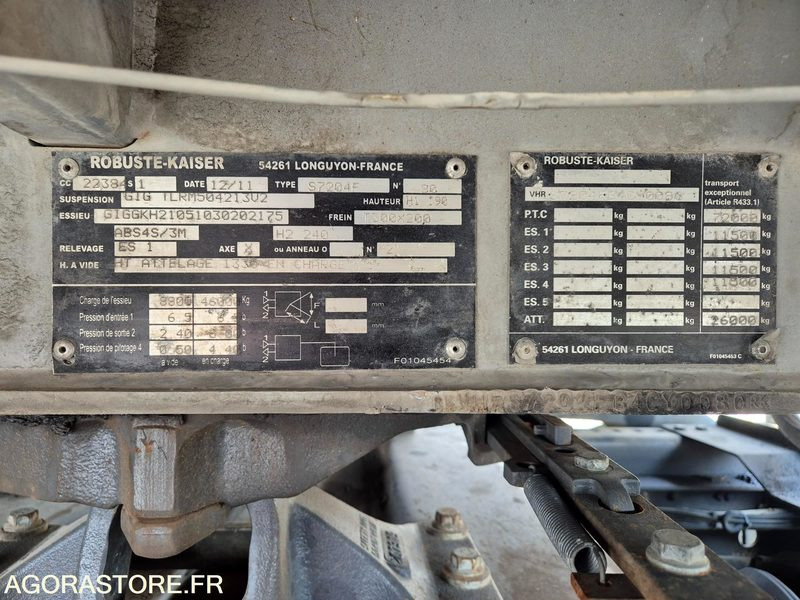 저하대 트레일러 Porte engins 4 essieux : 사진 8