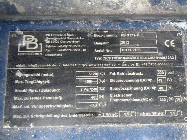 Diversen S171-16 PB S171-16 - 시저 리프트 : 사진 5 Diversen S171-16 PB S171-16 - 시저 리프트 : 사진 5