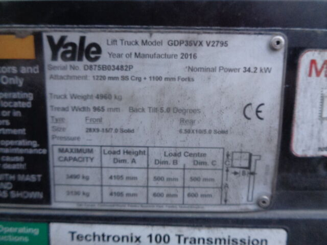 Yale GDP 35 VX - 지게차 : 사진 4 Yale GDP 35 VX - 지게차 : 사진 4