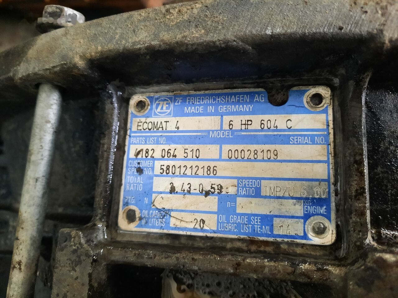 IVECO ZF 6HP604C Cursor 8. 6HP594C IVECO Cursor 8 - 기어박스 버스 용 : 사진 5 IVECO ZF 6HP604C Cursor 8. 6HP594C IVECO Cursor 8 - 기어박스 버스 용 : 사진 5