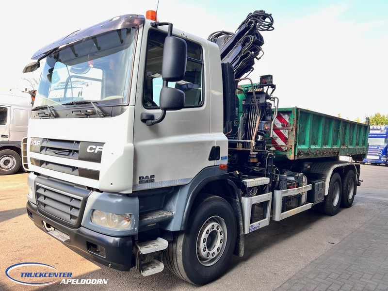 DAF CF 85.410 ATE, Hiab 166, 6x4 Steel spring - 후크 리프트 트럭, 크레인 트럭 : 사진 3 DAF CF 85.410 ATE, Hiab 166, 6x4 Steel spring - 후크 리프트 트럭, 크레인 트럭 : 사진 3