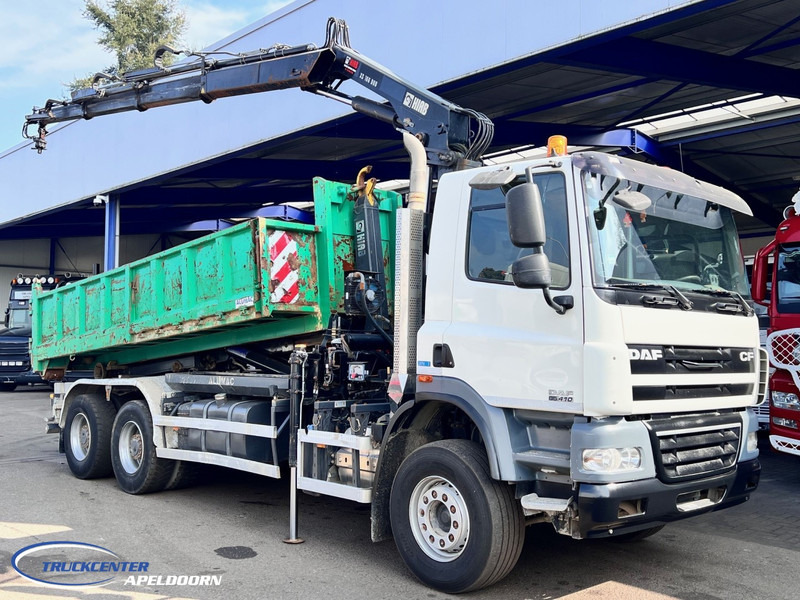 DAF CF 85.410 ATE, Hiab 166, 6x4 Steel spring - 후크 리프트 트럭, 크레인 트럭 : 사진 1 DAF CF 85.410 ATE, Hiab 166, 6x4 Steel spring - 후크 리프트 트럭, 크레인 트럭 : 사진 1