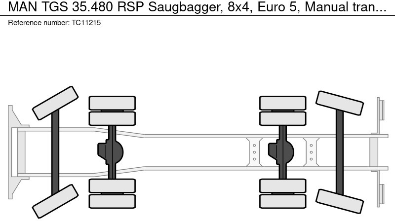 MAN TGS 35.480 RSP Saugbagger, 8x4, Euro 5, Handgeschakeld - 진공 흡입 트럭 : 사진 2 MAN TGS 35.480 RSP Saugbagger, 8x4, Euro 5, Handgeschakeld - 진공 흡입 트럭 : 사진 2