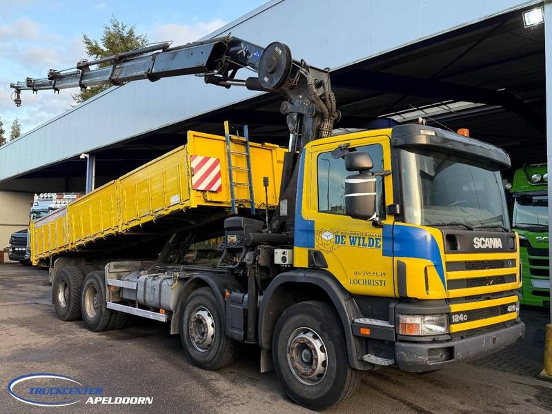 Scania P124-420 8x4 Naafreductie, Bladgeveerd, Handgeschakeld, HIAB 322 E5 - 덤프트럭, 크레인 트럭 : 사진 1 Scania P124-420 8x4 Naafreductie, Bladgeveerd, Handgeschakeld, HIAB 322 E5 - 덤프트럭, 크레인 트럭 : 사진 1