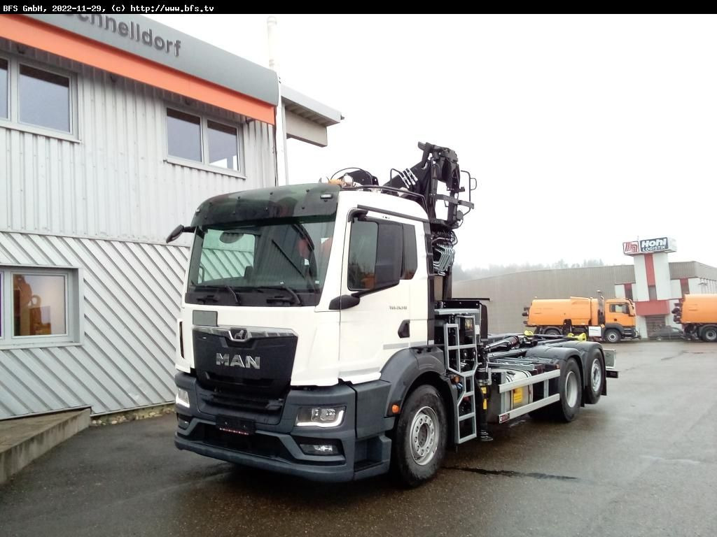 MAN TGS (TG3) 26.510 6x2-4 BL Recyclingkran - 후크 리프트 트럭 : 사진 1 MAN TGS (TG3) 26.510 6x2-4 BL Recyclingkran - 후크 리프트 트럭 : 사진 1