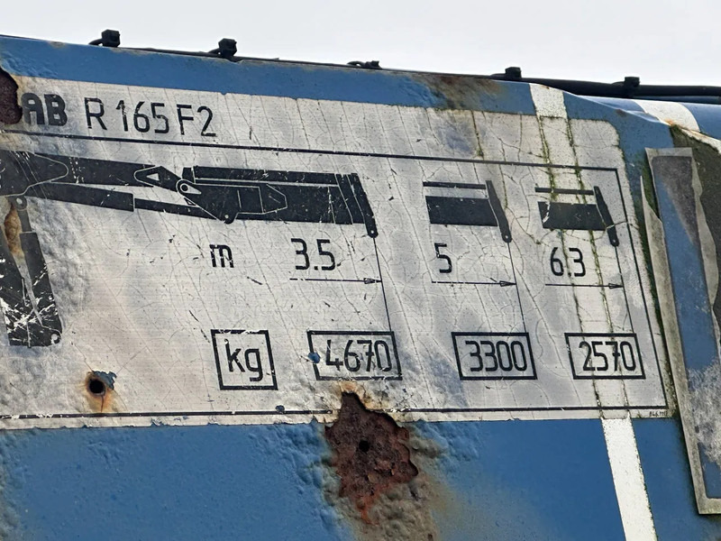 Floor MET HIAB R165-F2, LAATSTE 2 ASSEN GESTUURD - 드롭사이드/ 플랫베드 세미 트레일러 : 사진 3 Floor MET HIAB R165-F2, LAATSTE 2 ASSEN GESTUURD - 드롭사이드/ 플랫베드 세미 트레일러 : 사진 3