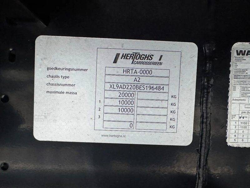 Hertoghs AC2 BPW AXLE SLIDING ROOF - 커튼사이더 트레일러 : 사진 5 Hertoghs AC2 BPW AXLE SLIDING ROOF - 커튼사이더 트레일러 : 사진 5