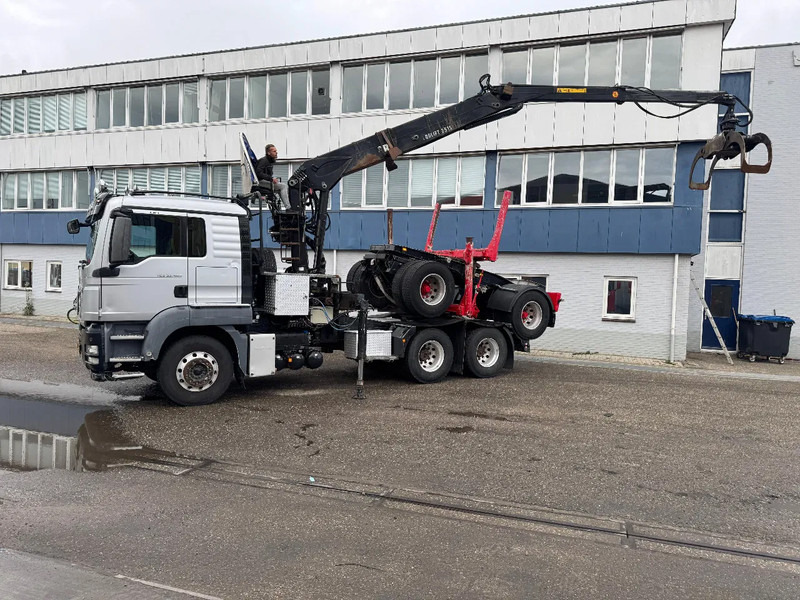 MAN TGS 33.480 6X4 + HIAB 251S.82 + TRAILER 2 AXLE KRAEMER - 목재 트럭, 크레인 트럭 : 사진 2 MAN TGS 33.480 6X4 + HIAB 251S.82 + TRAILER 2 AXLE KRAEMER - 목재 트럭, 크레인 트럭 : 사진 2