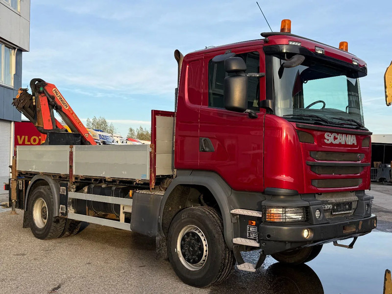 크레인 트럭 Scania G370 4X4 EURO 6 + 3-SIDE TIPPER + PALFINGER PK9002 + REMOTE : 사진 11