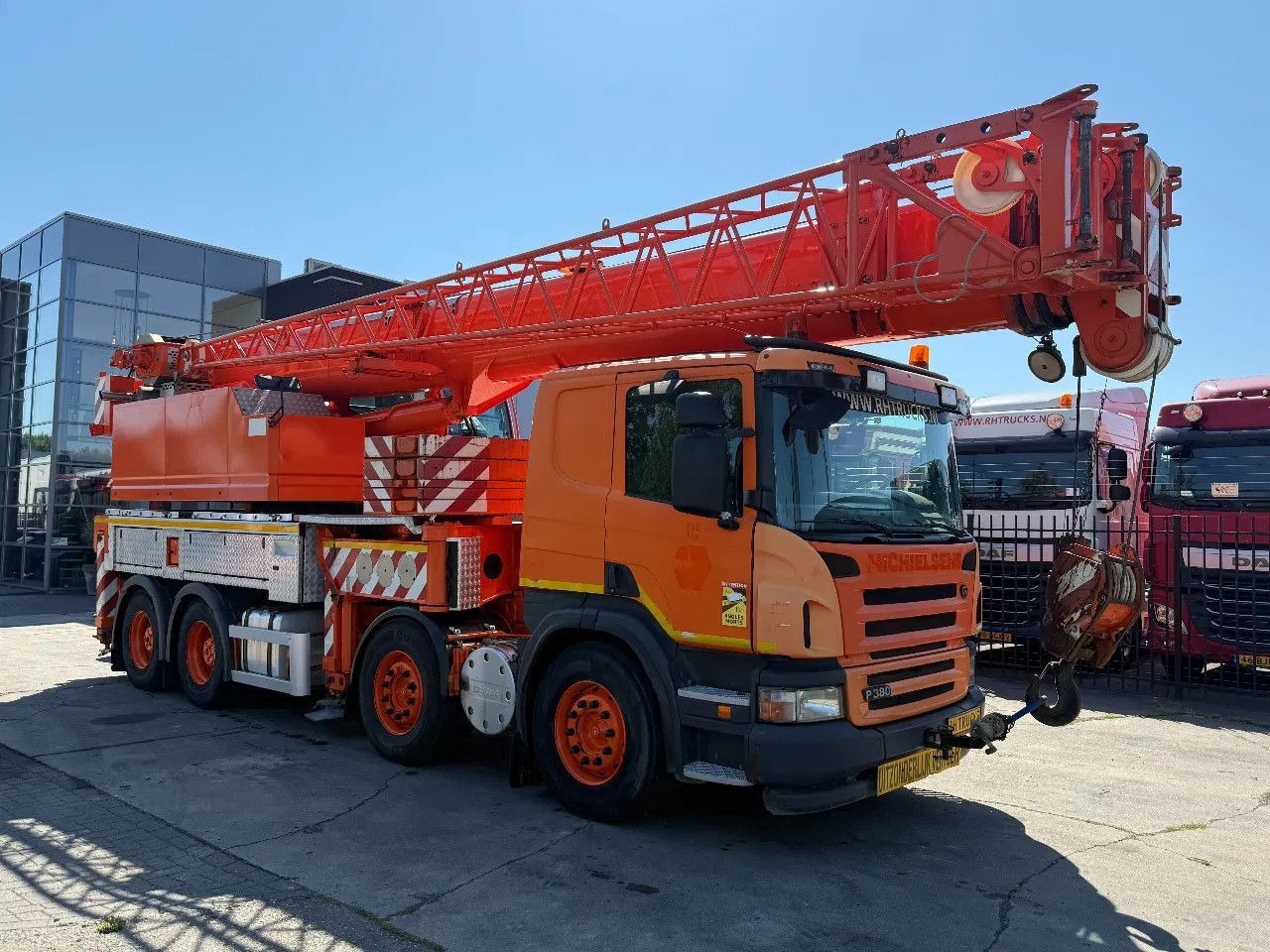 Scania P380 8X4 + FAUN HK40 + FLYJIB + BALLASTBL. 6,9 T - 크레인 트럭 : 사진 1 Scania P380 8X4 + FAUN HK40 + FLYJIB + BALLASTBL. 6,9 T - 크레인 트럭 : 사진 1