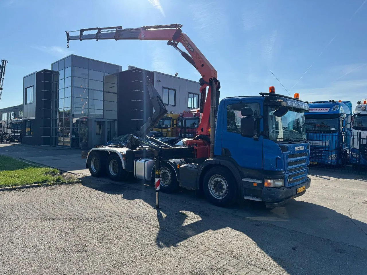 Scania P380 8X4 PALFINGER HOOK + PALFINGER PK16502 + RE - 크레인 트럭 : 사진 2 Scania P380 8X4 PALFINGER HOOK + PALFINGER PK16502 + RE - 크레인 트럭 : 사진 2
