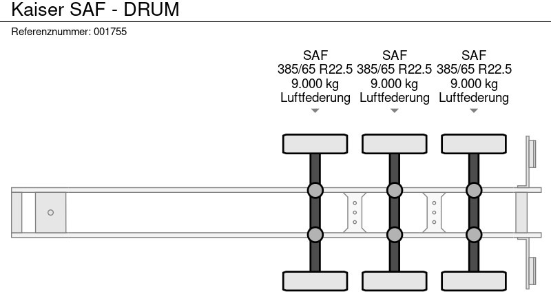 목재 세미 트레일러 Kaiser SAF - DRUM : 사진 15 목재 세미 트레일러 Kaiser SAF - DRUM : 사진 15