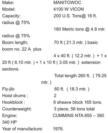 크롤러 크레인 Kobelco Manitowoc 4100 W Vicon Crawler Crane - 79.25 Meter - 200 Tons : 사진 13