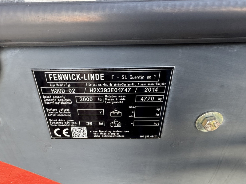 디젤 지게차 Linde H30D-02 Duplo 450 Sideshift / Vorkversteller VW Diesel 2014 : 사진 6 디젤 지게차 Linde H30D-02 Duplo 450 Sideshift / Vorkversteller VW Diesel 2014 : 사진 6