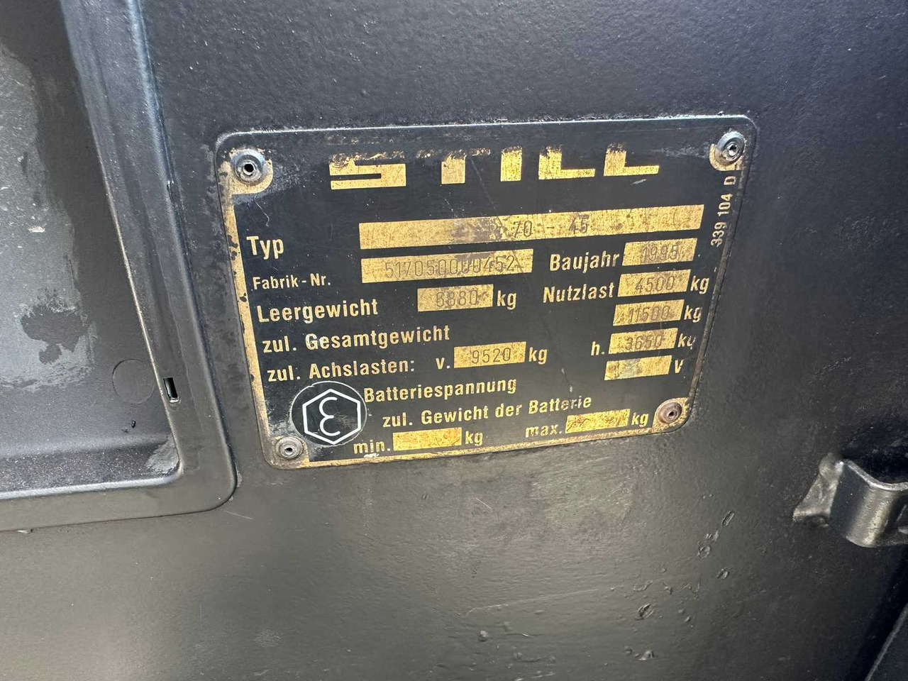 지게차 1995 STILL R70-45 FORKLIFT : 사진 15