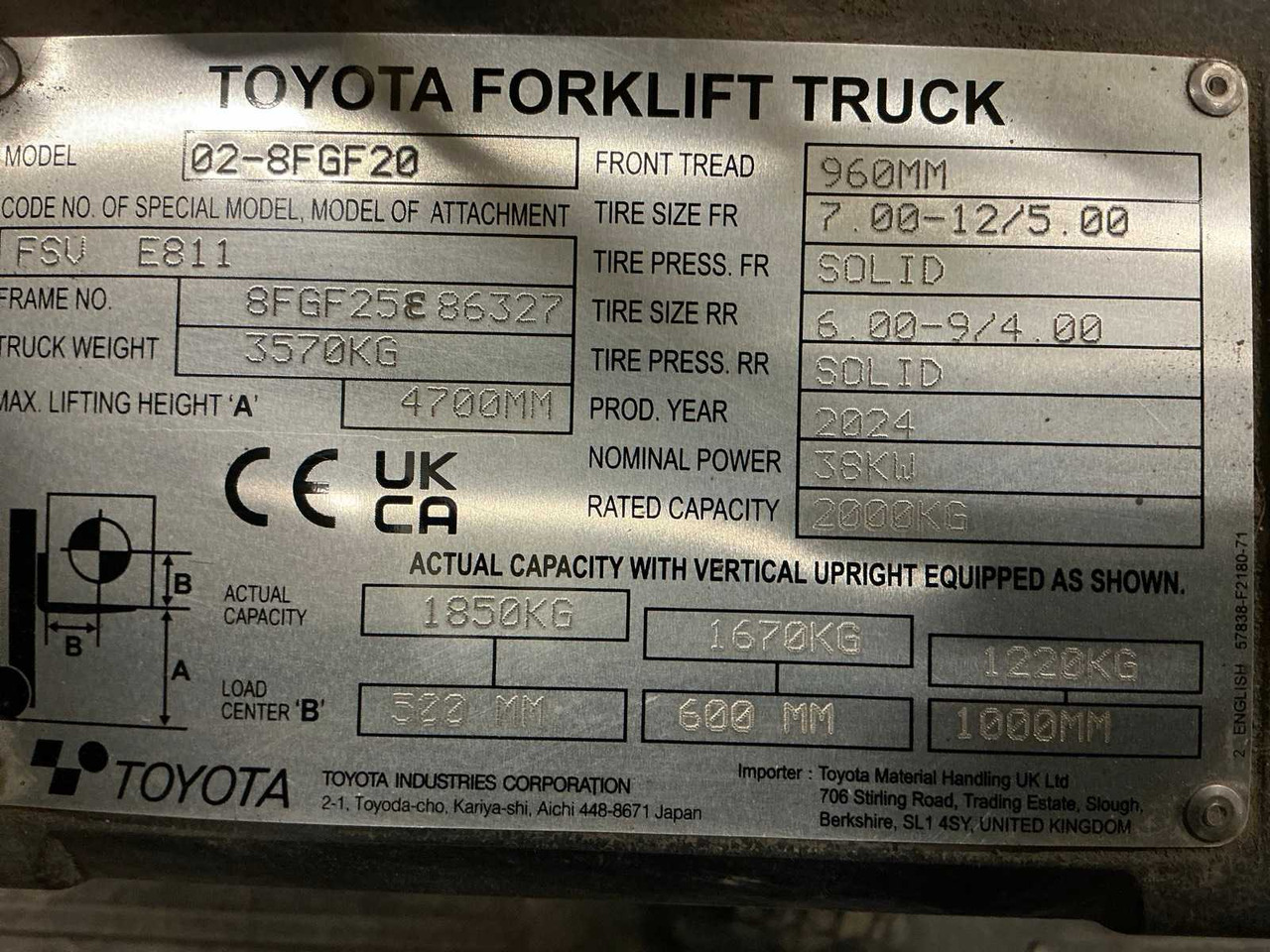 2024 TOYOTA 22-FGF20 FORKLIFT - 지게차 : 사진 3 2024 TOYOTA 22-FGF20 FORKLIFT - 지게차 : 사진 3
