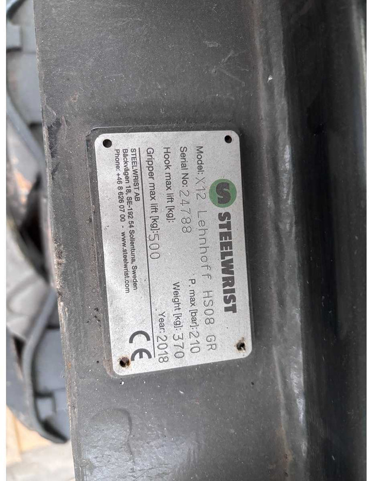 STEELWRIST - X12 LEHNHOFF HS08 - 2018 - GR TILTROTATOR - 휠 로더 : 사진 5 STEELWRIST - X12 LEHNHOFF HS08 - 2018 - GR TILTROTATOR - 휠 로더 : 사진 5