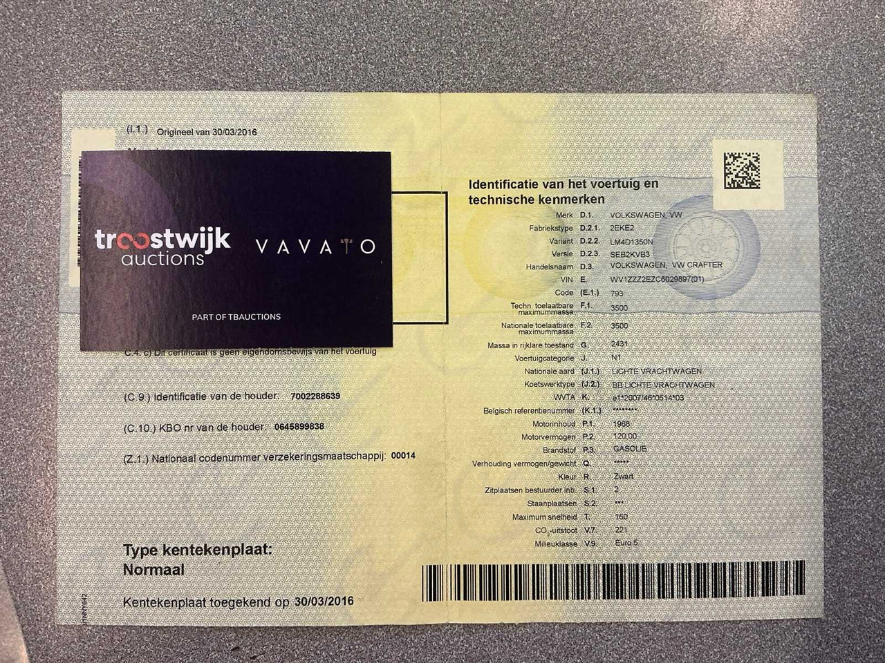 밴 VOLKSWAGEN - CRAFTER - - COMMERCIAL VEHICLE : 사진 29 밴 VOLKSWAGEN - CRAFTER - - COMMERCIAL VEHICLE : 사진 29