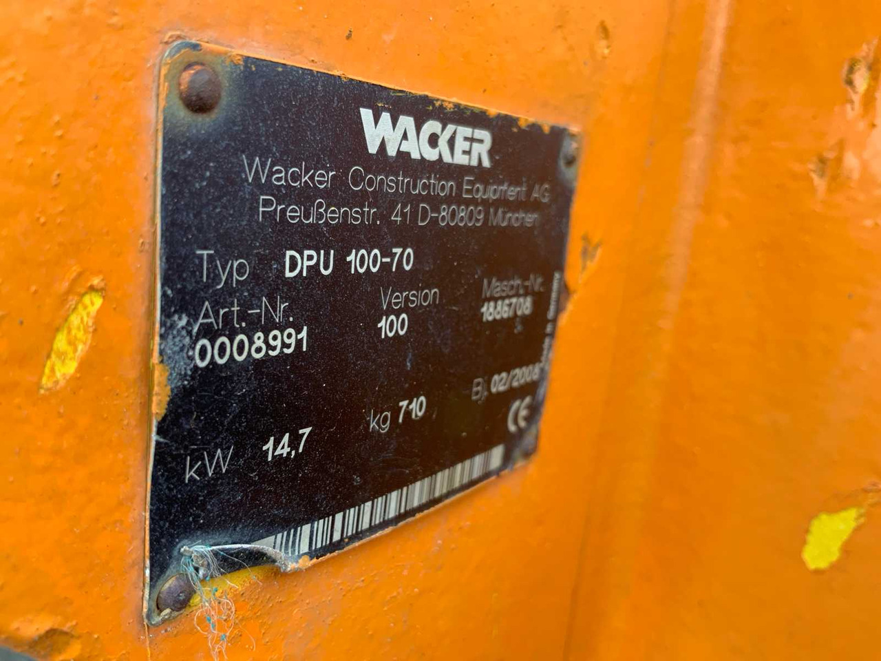 Wacker Neuson DPU 100-70 - 진동판 : 사진 5 Wacker Neuson DPU 100-70 - 진동판 : 사진 5