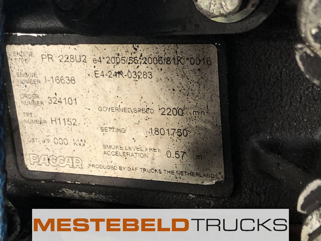 DAF Motor PR 228 U2 EEV - 엔진 트럭 용 : 사진 5 DAF Motor PR 228 U2 EEV - 엔진 트럭 용 : 사진 5