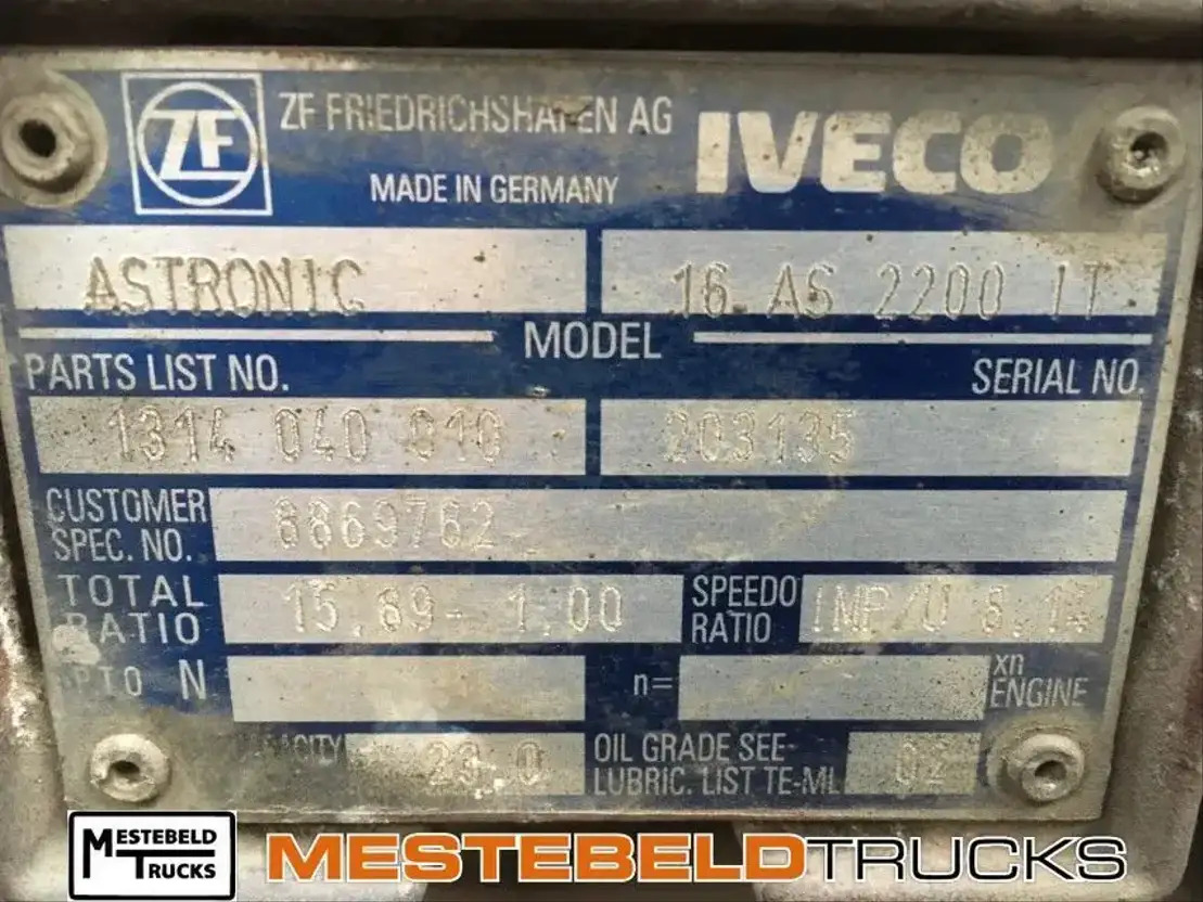 Iveco Versn bak 16 AS 2200 IT - 기어박스 및 부품 트럭 용 : 사진 4 Iveco Versn bak 16 AS 2200 IT - 기어박스 및 부품 트럭 용 : 사진 4