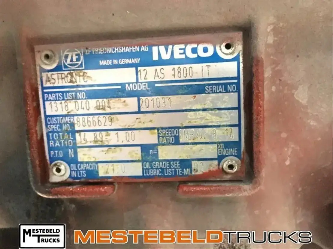 Iveco Versnellingsbak 12 AS 1800 IT - 기어박스 및 부품 트럭 용 : 사진 4 Iveco Versnellingsbak 12 AS 1800 IT - 기어박스 및 부품 트럭 용 : 사진 4