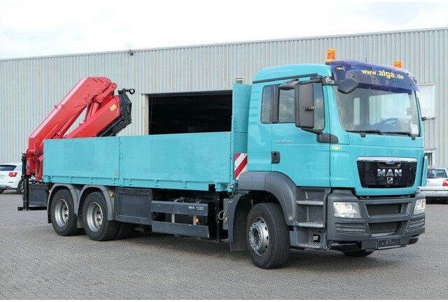 MAN 26.400 TGS BL, Kran HMF 4220 K4, Funk, Container - 드롭사이드/ 플랫베드 트럭 : 사진 3 MAN 26.400 TGS BL, Kran HMF 4220 K4, Funk, Container - 드롭사이드/ 플랫베드 트럭 : 사진 3