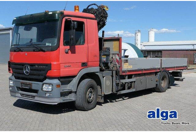 Mercedes-Benz 1844 L Actros 4x2, Hiab 144E-3, Funk, Voll-Luft - 드롭사이드/ 플랫베드 트럭 : 사진 1 Mercedes-Benz 1844 L Actros 4x2, Hiab 144E-3, Funk, Voll-Luft - 드롭사이드/ 플랫베드 트럭 : 사진 1